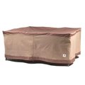 Duck Covers 76 in. Ultimate Square Patio Table with Chairs Cover - Mocha Cappuccino DU131268